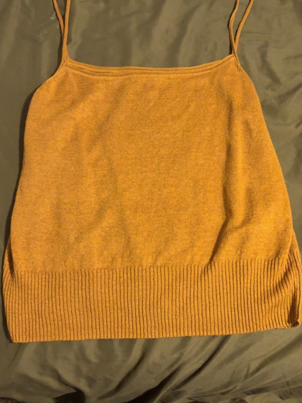 Banana Republic Golden Mustard Linen Knit Top